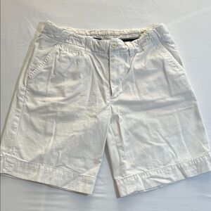 Ralph Lauren White Flat Front Men's Shorts